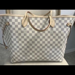 Neverfull 2018 Gm Azur Rose Ballerine Canvas